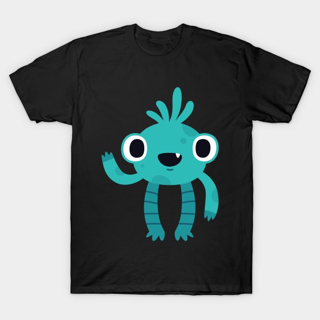 Blue big-eyed monster T-Shirt by Leap Arts